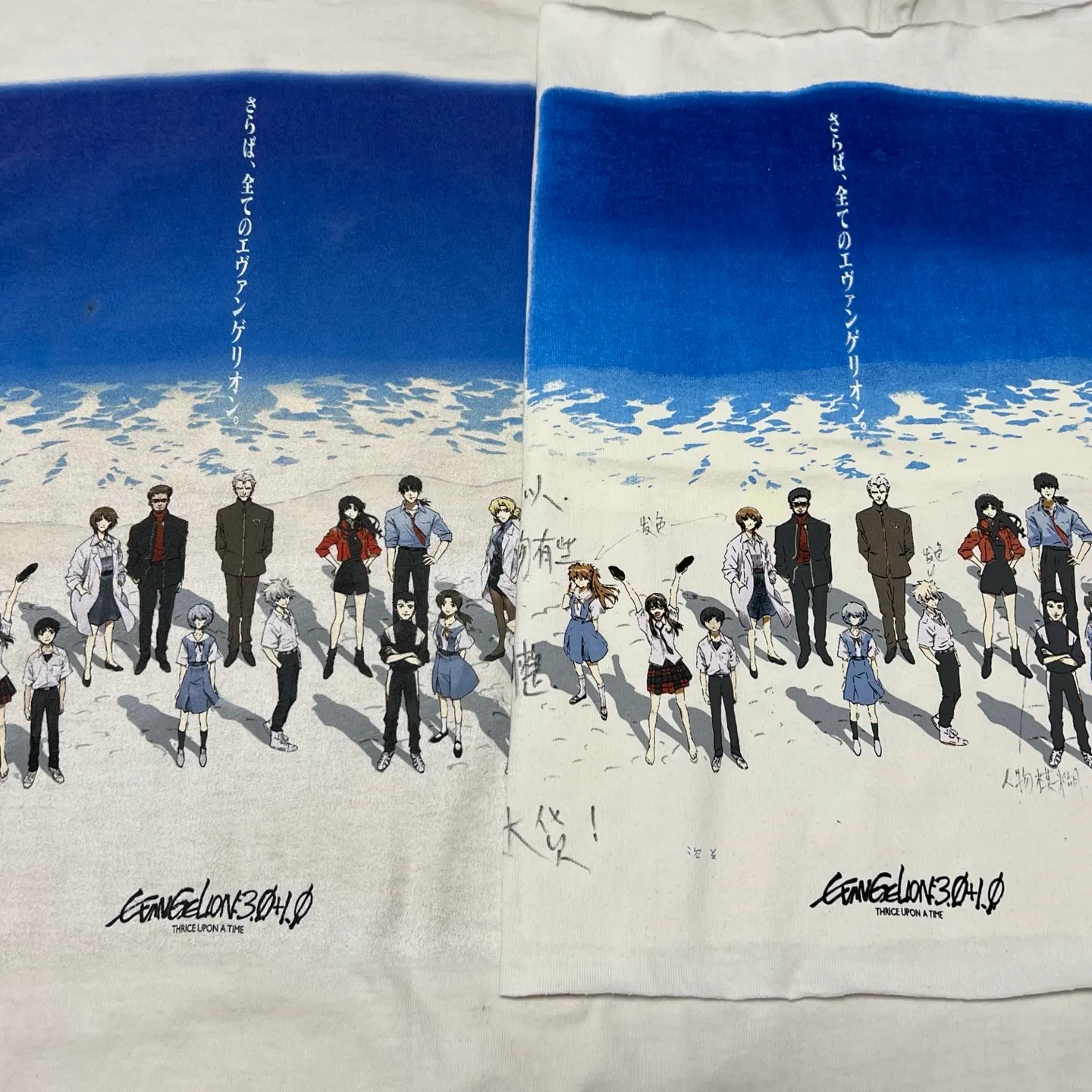 SAINT Mxxxxxx × EVENGELION × GEEKS RULE EV_SS TEE/BLUE/WHT three-party joint Evangelion joint TEE off-white S-XL